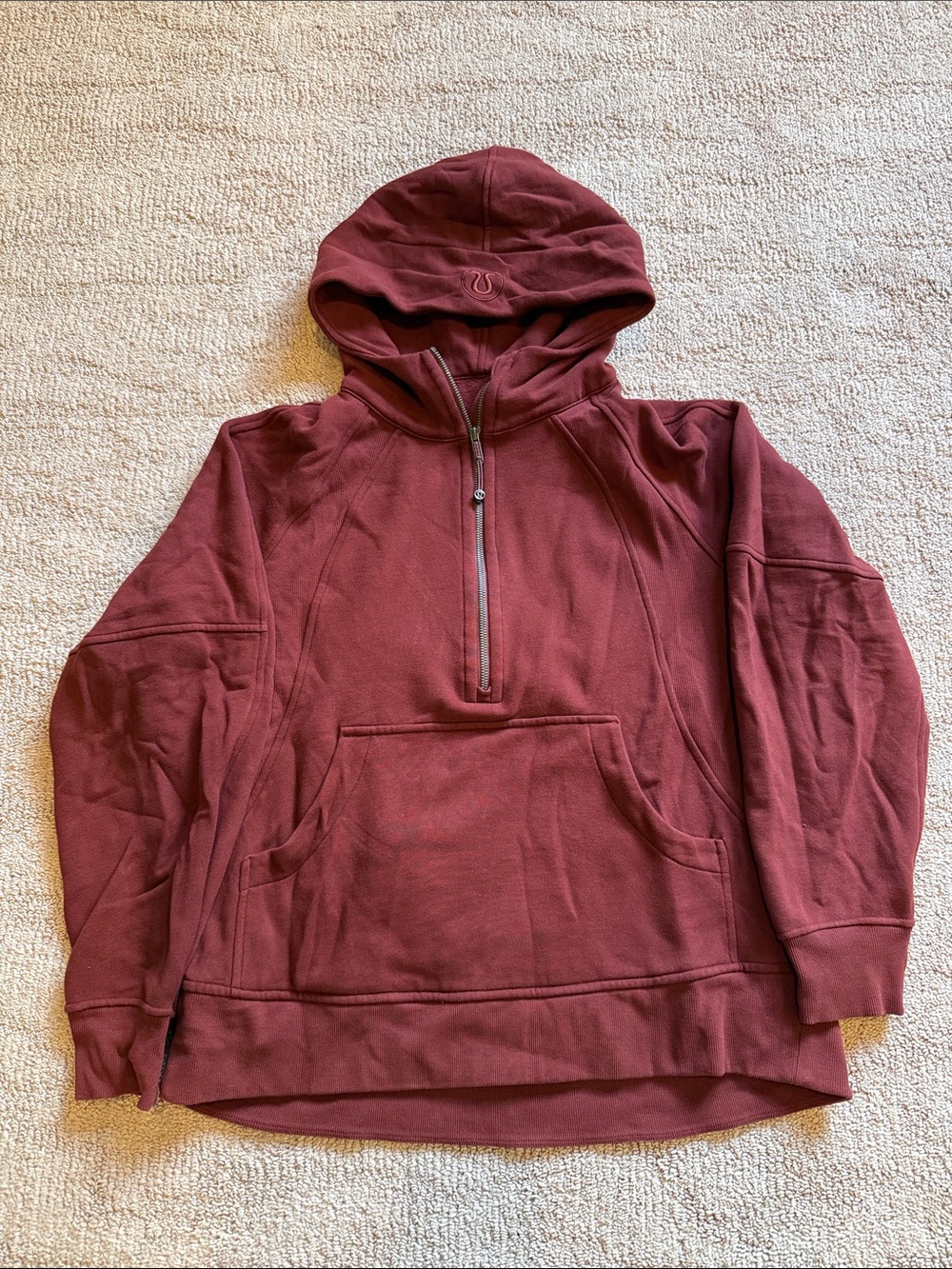 lululemon athletica Half-Zip Hooded Sweatshirt - Burgundy